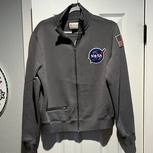 NASA Gray Zip-Up Sweatshirt